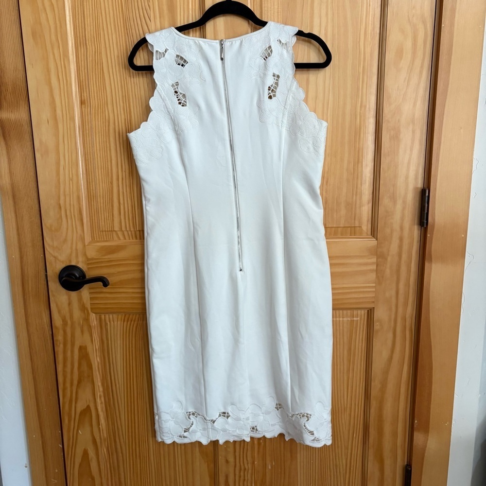 WHITE HOUSE BLACK MARKET White Lace Trim Dress - Picture 5 of 10